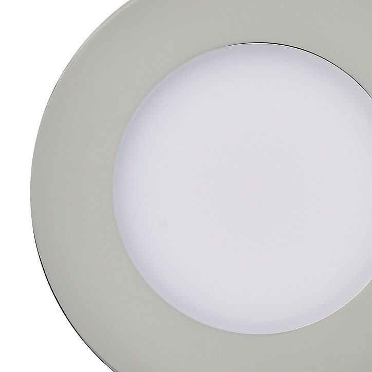 Spot encastrable Leavitt LED intégrée blanc chaud IP44 300lm 4.5W Ø8.5xH.4.7cm chrome GoodHome
