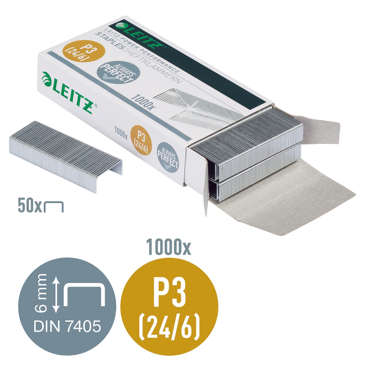 Heftestift Leitz Power Performance P3 24/6 Eske a 1000