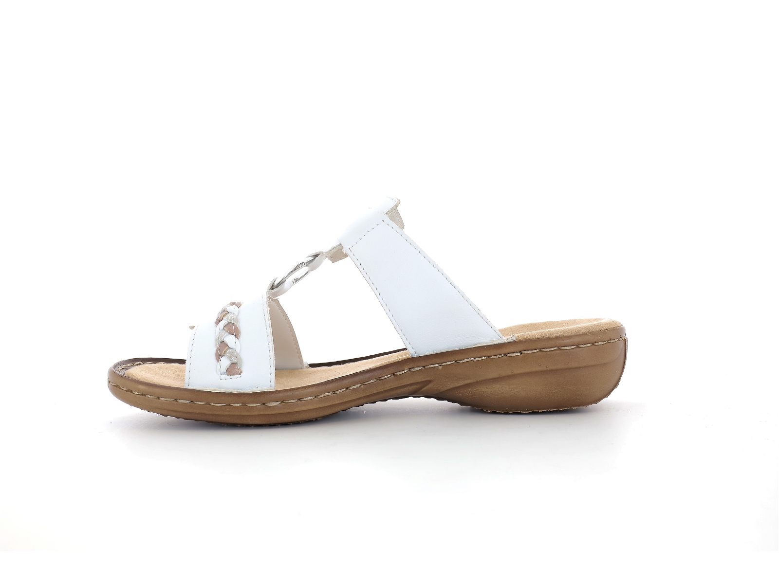 Rieker-60888 Synthétique Blanc