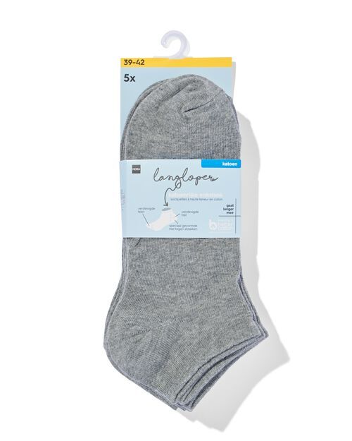 5 paires de socquettes femme gris chiné