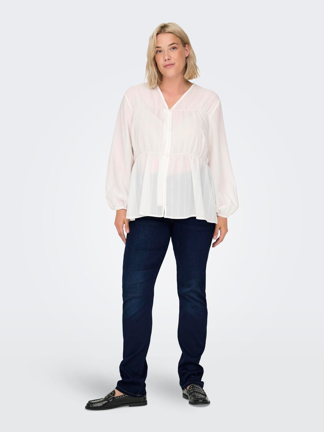 CARAUGUSTA Hohe Taille Gerade geschnitten Jeans Dark Blue Denim