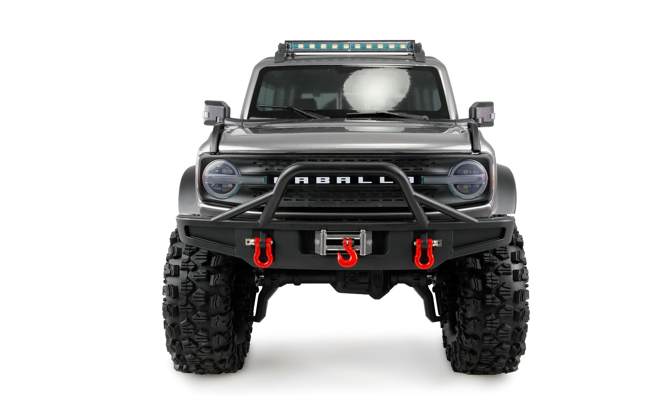 Scale Crawler AMXRock CT10 Caballo 4WD Grau, ARTR, 1:10<br>Rock Crawler mit Portalachsen, 2-Gang Getriebe, Differentialsperren und Seilwinde