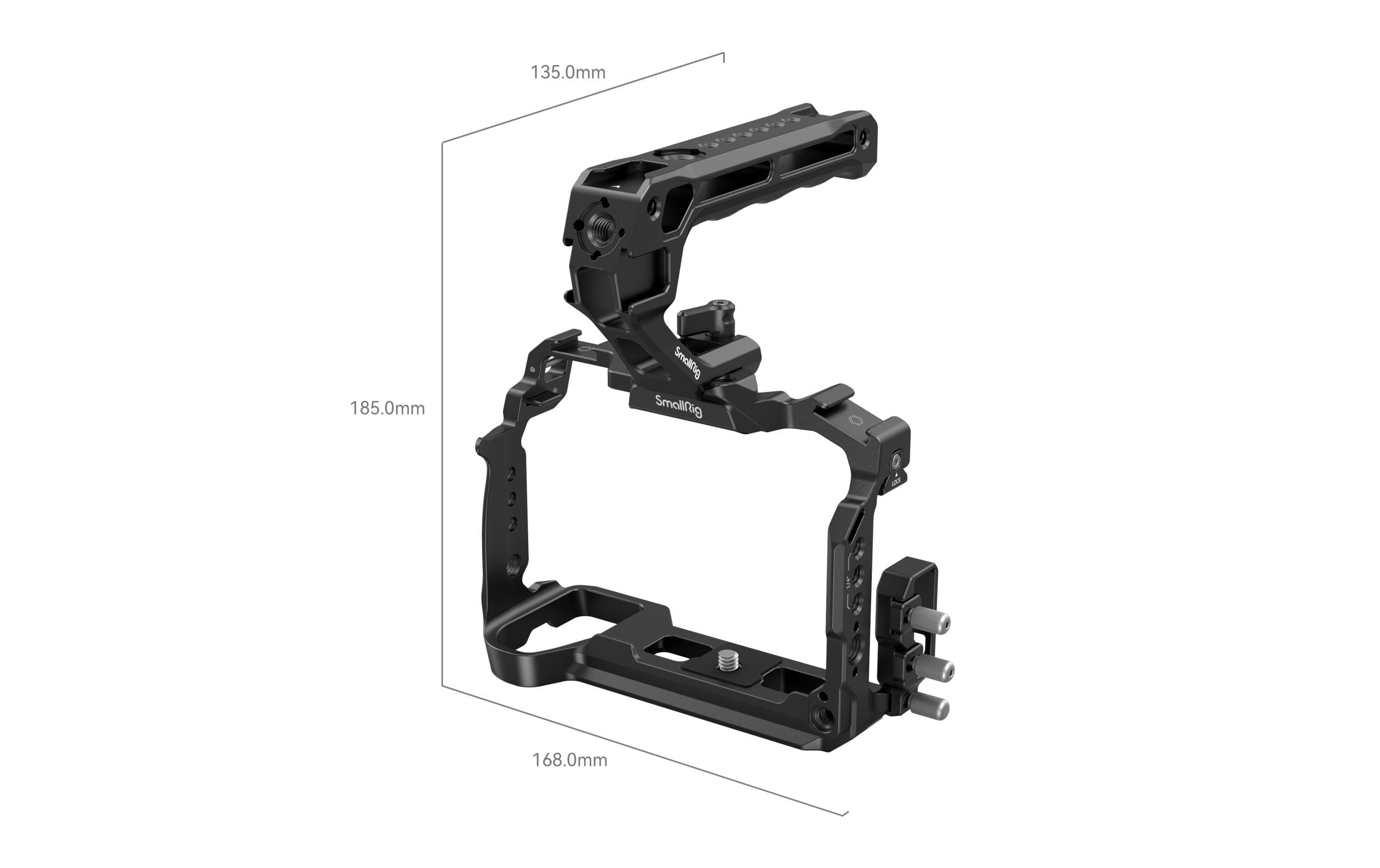 Cage Kit Panasonic LUMIX S5 II<br>Kamerakäfig mit Griff und Kabelklemme für Panasonic LUMIX S5II