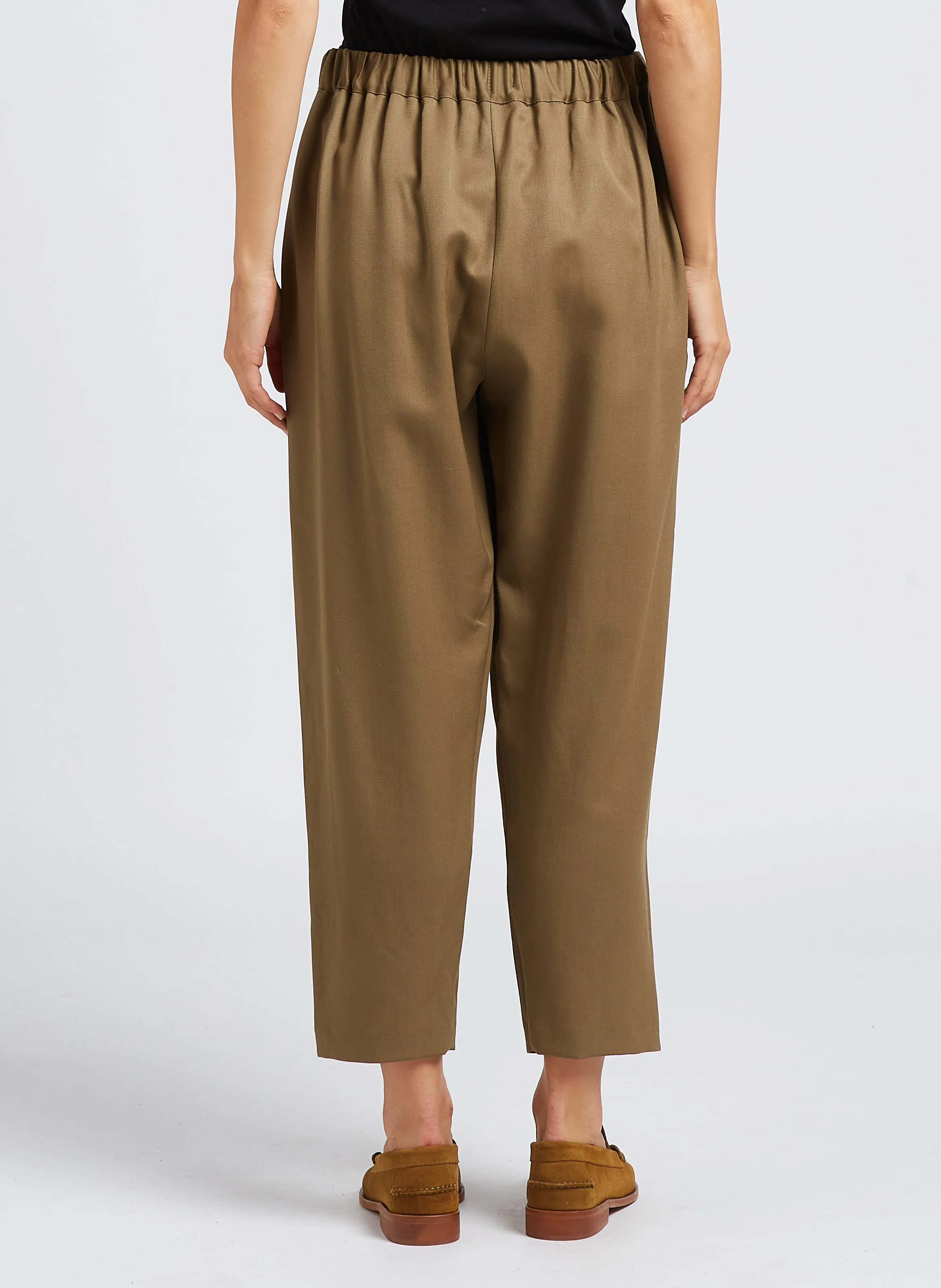 CROS - Pantalon droit taille haute en laine | Multicolore