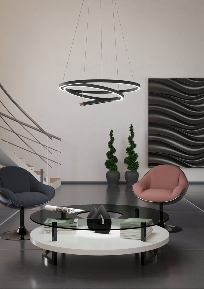 EGLO - Lobinero-Z pendel sort Ø57 - TW - Zigbee, Bluetooth