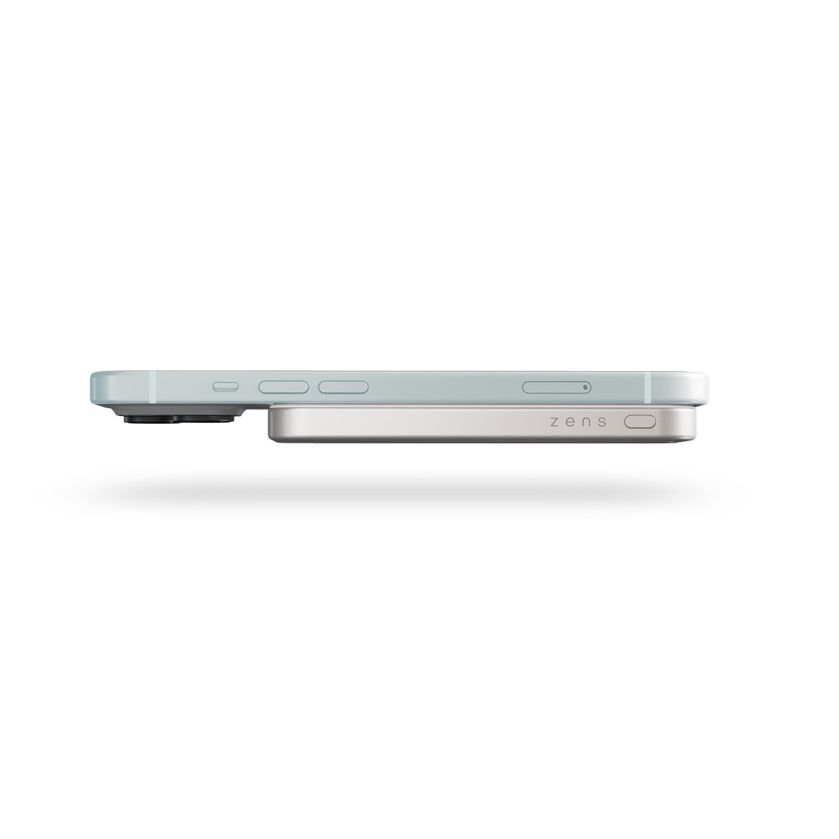(15W) 5000mAh Alu Pro 1 Slim Powerbank USB C Ladegerät MagSafe Qi2 Wireless Charger PD (ZEPP05W/00) - Weiss