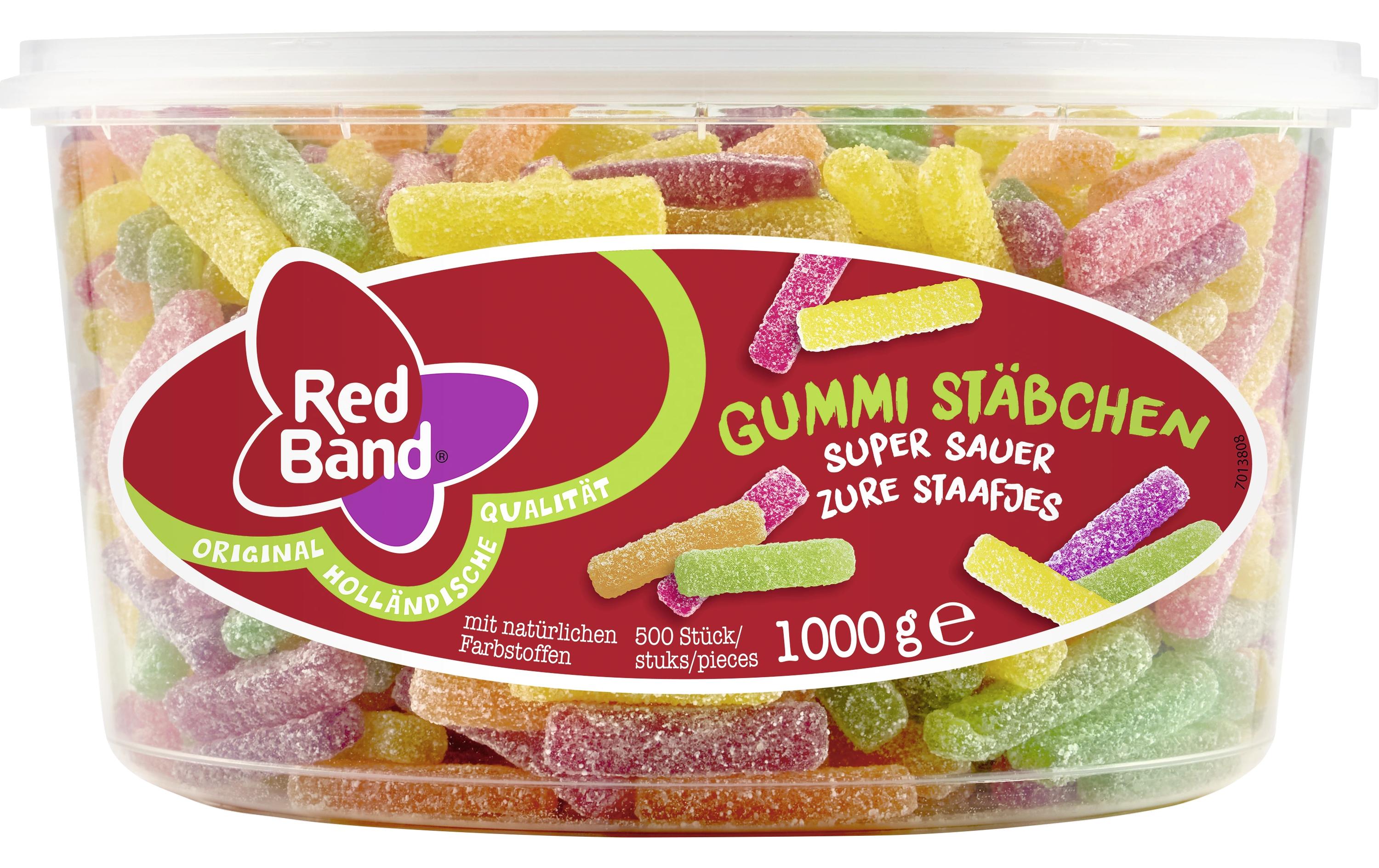 Gummi Stäbchen 1000 gExtrasaure gezuckerte Fruchtgummi-Stäbchen