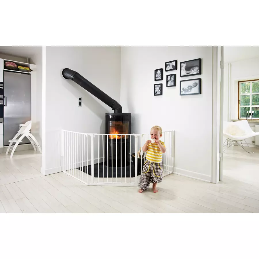 BabyDan Schutzgitter Flex L 90 bis 223 cm, weiß