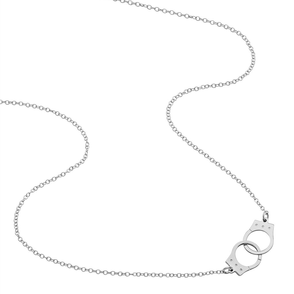 Collier Kim Argent Blanc