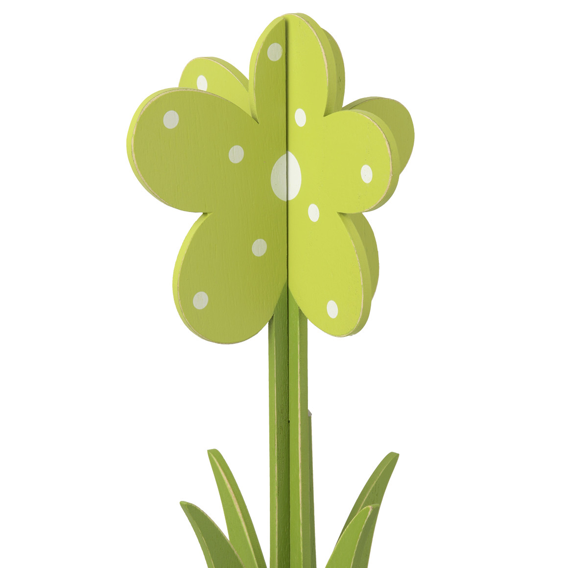 Deko-Figur Blume aus Holz grün