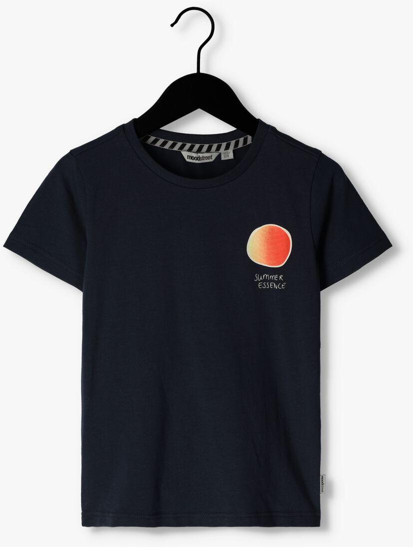 MOODSTREET donkerblauwe moodstreet t-shirt t-shirt with chest and back print