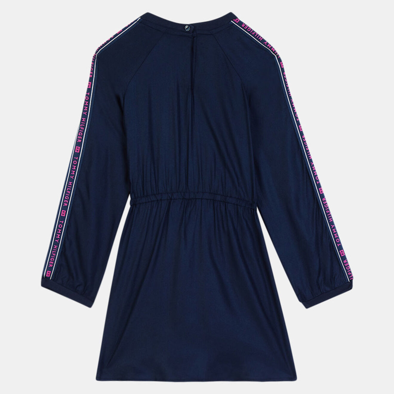 Tommy Hilfiger Robe courte droite Détail Col bleu marine