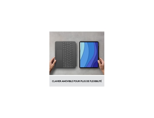 LOGITECH - Etui avec clavier bluetooth Clavier et étui - tablette - - combo touch ipad air pro 12....