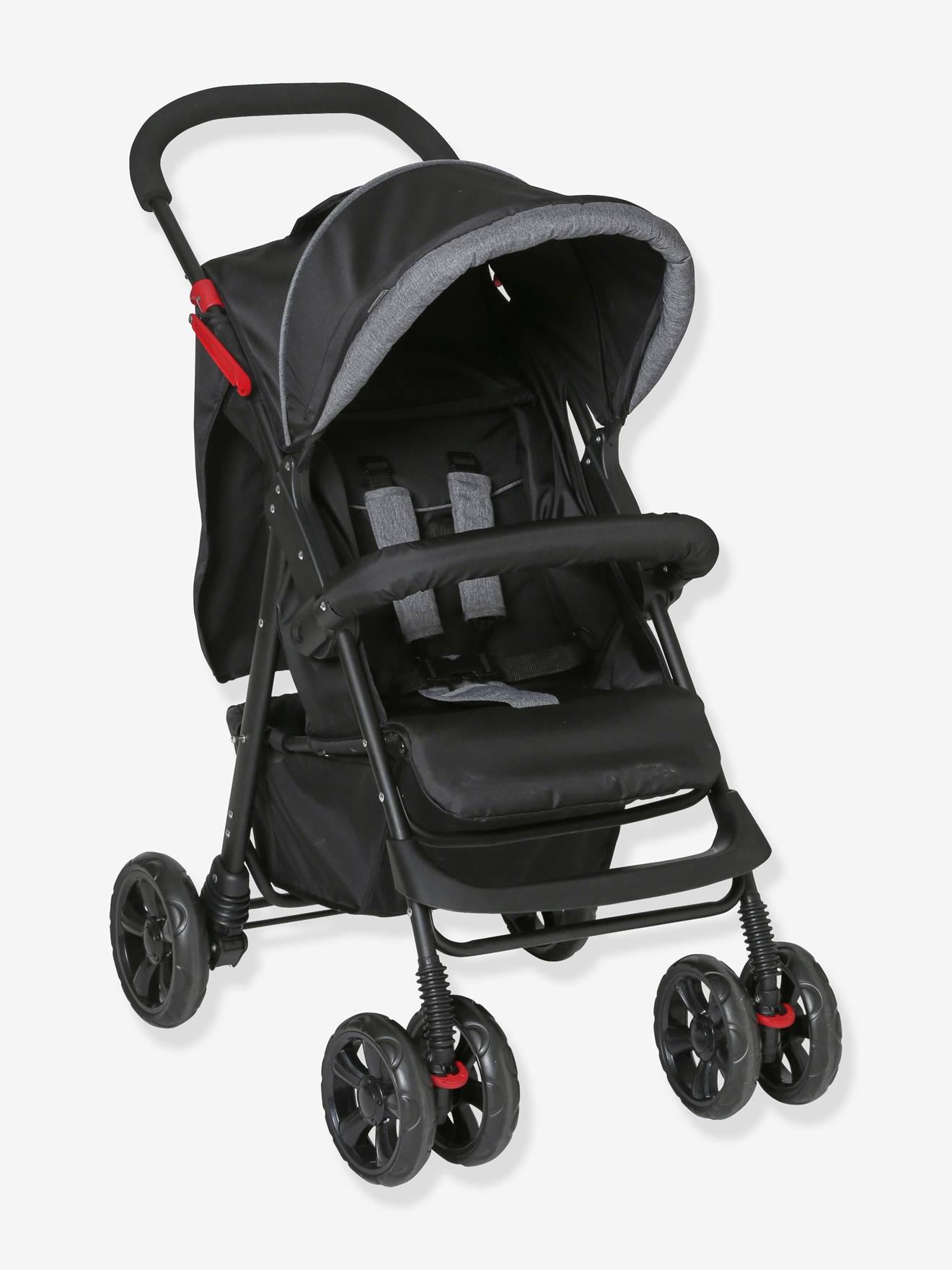 Conjunto Vertbaudet Primacity Duo: Cadeirinha de Bebê + Carrinho de Bebê, Cinza Mesclado Médio