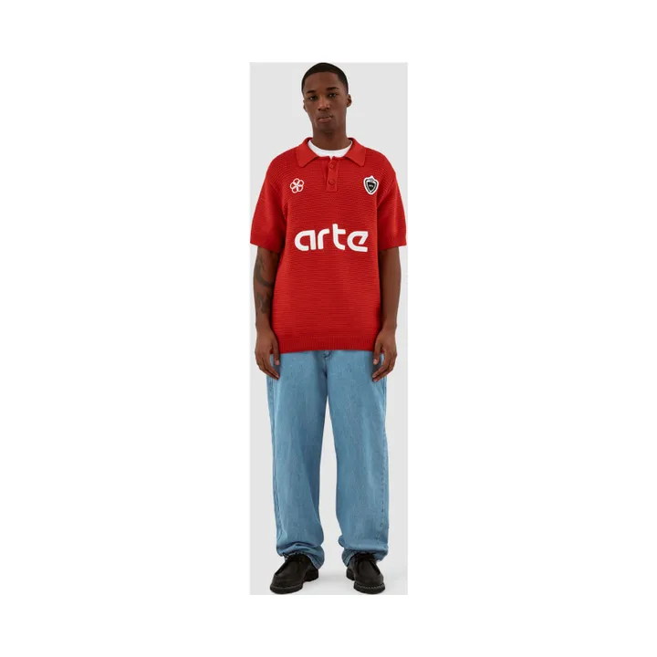 Arte Antwerp Polo Futebol Knit | Rouge