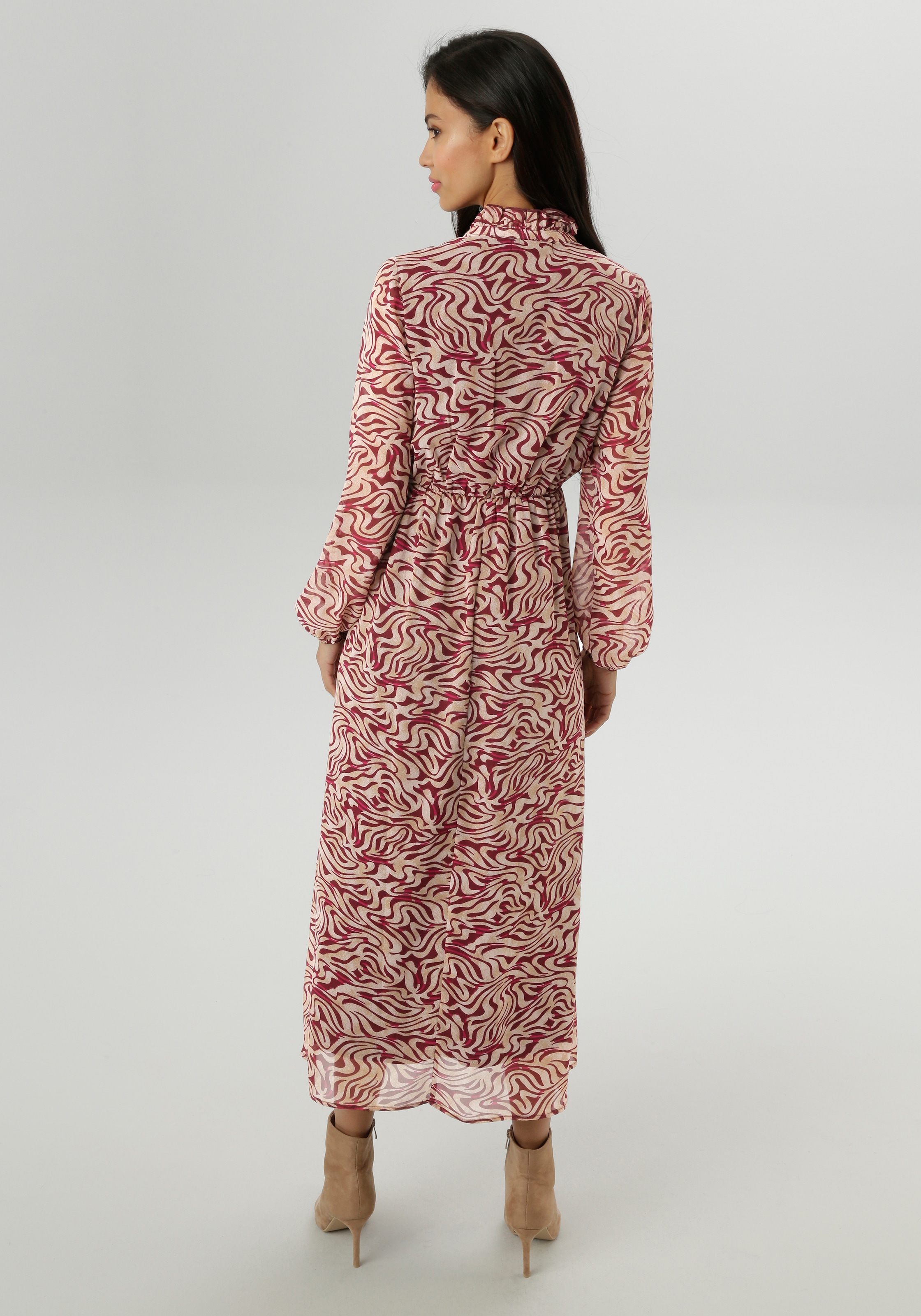 Aniston SELECTED Maxikleid mit aufwendiger und dekorativer Biesenverarbeitung - NEUE KOLLEKTION
