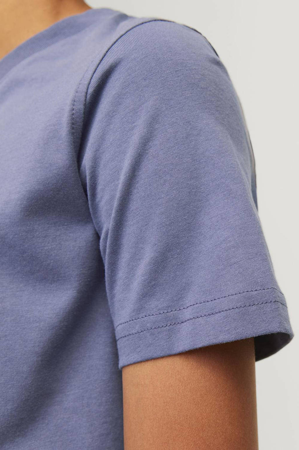 JACK & JONES T-shirt met printopdruk paarsblauw