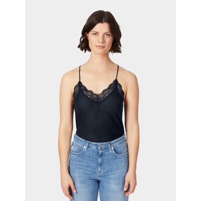 Damen-Spitzentop, Dunkelblau