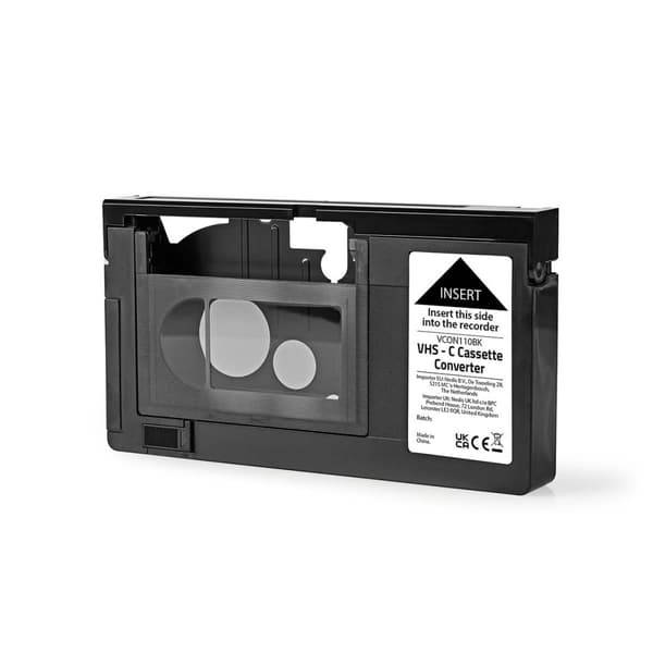 Nedis VHS Converter | Omdannelse: VHS-C to VHS | Plug and play | Sort