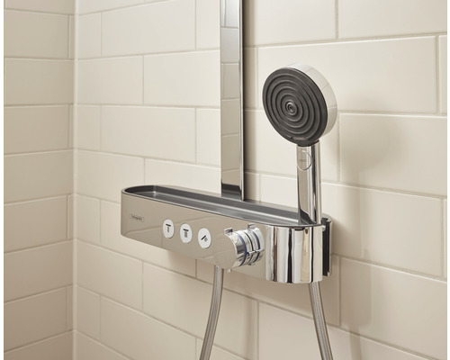 Douchekolom incl. thermostaat hansgrohe Pulsify S chroom 24240000