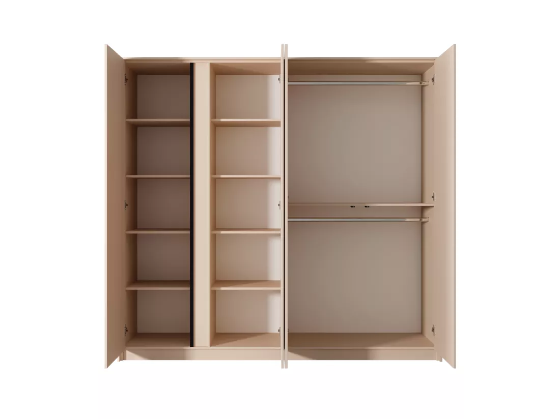 Armoire à portes battantes DAST 230 LED 224x56x210 Rose