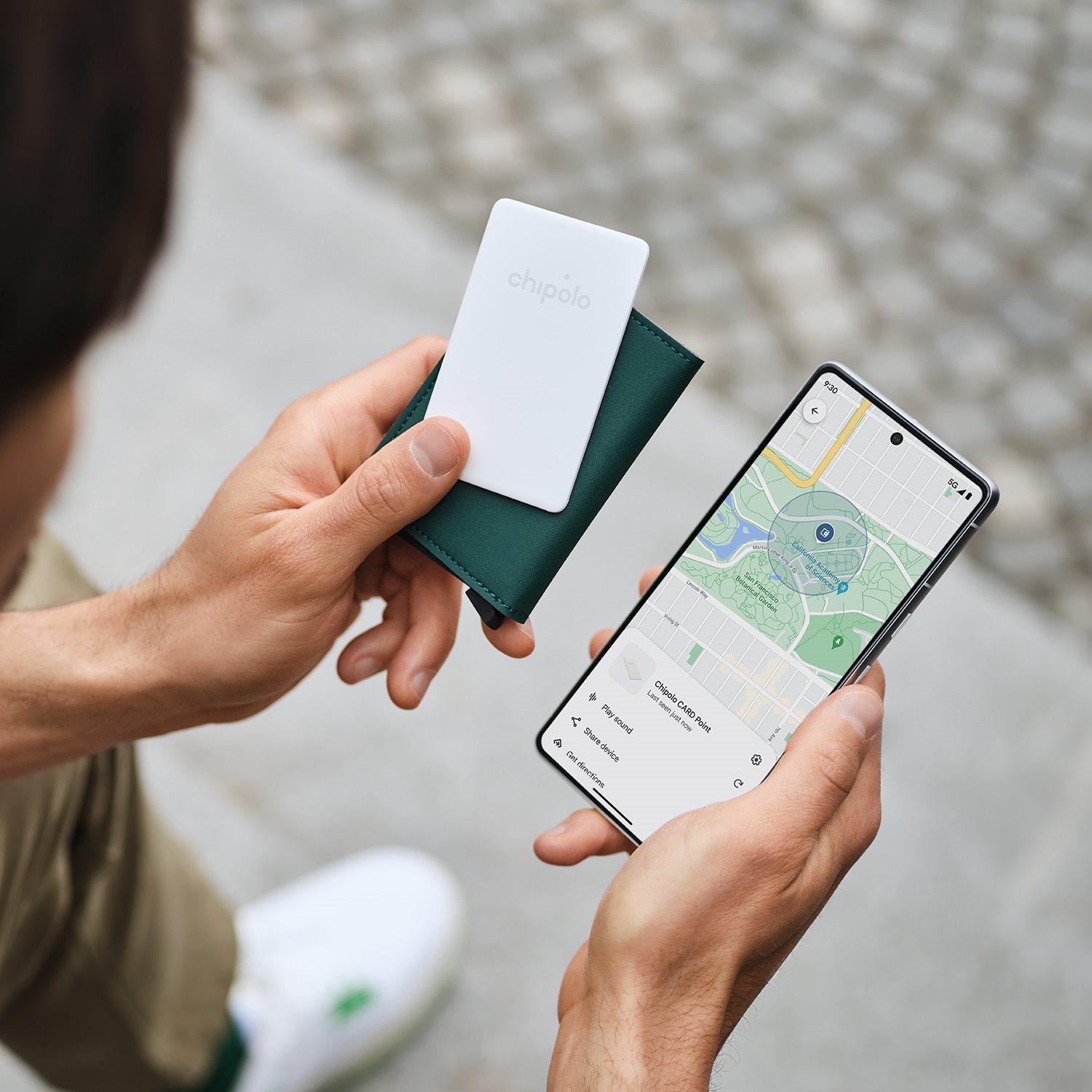 Chipolo CARD Point (Google Find My) off white