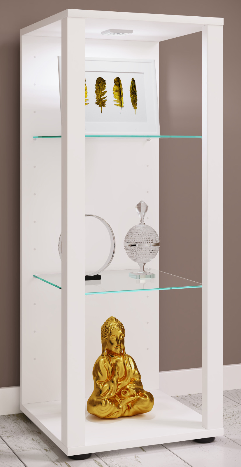 Vitrine GLASOL M - weiß - 35x90 cm