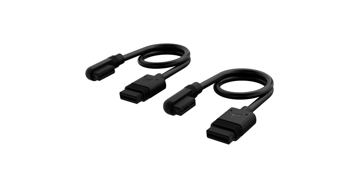 CorsairiCUE LINK Cable 90° kabel  (Zwart, 0,2 meter, 2 stuks)