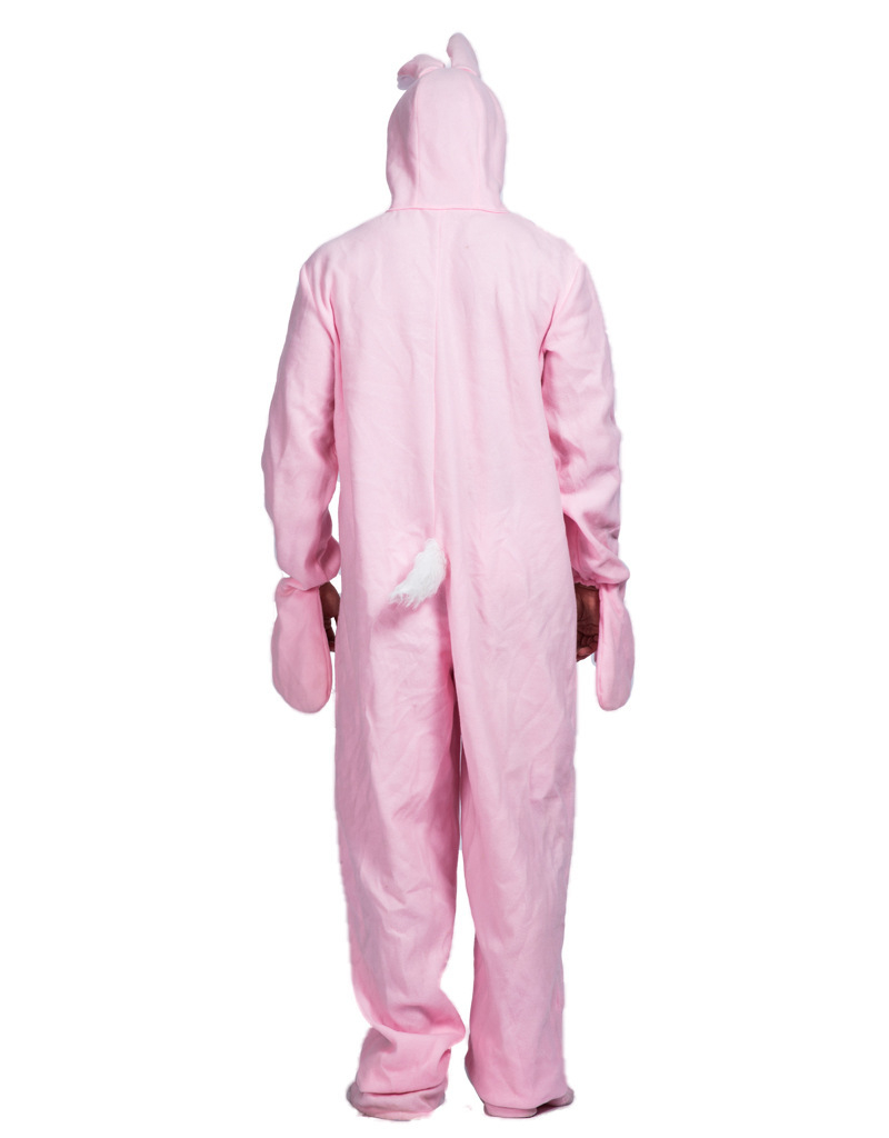 (180-200cm) Fasnachts Erwachsenen Kostüm Hasen Overall Verkleidung für Motto Partys / Ostern - Rosa