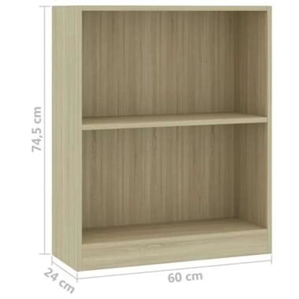 vidaXL - Boekenkast - Bruin - Bewerkt hout