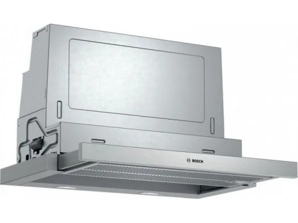 Bosch Serie | 4 DFS067A51 - Hætte - teleskopisk - Niche - bredde: 52.4 cm - dybde: 29 cm - udtrækning og recirkulation (-) - med intern motor - metalgrå