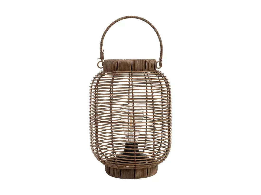 Lanterne en métal et plastique avec lumière à piles
