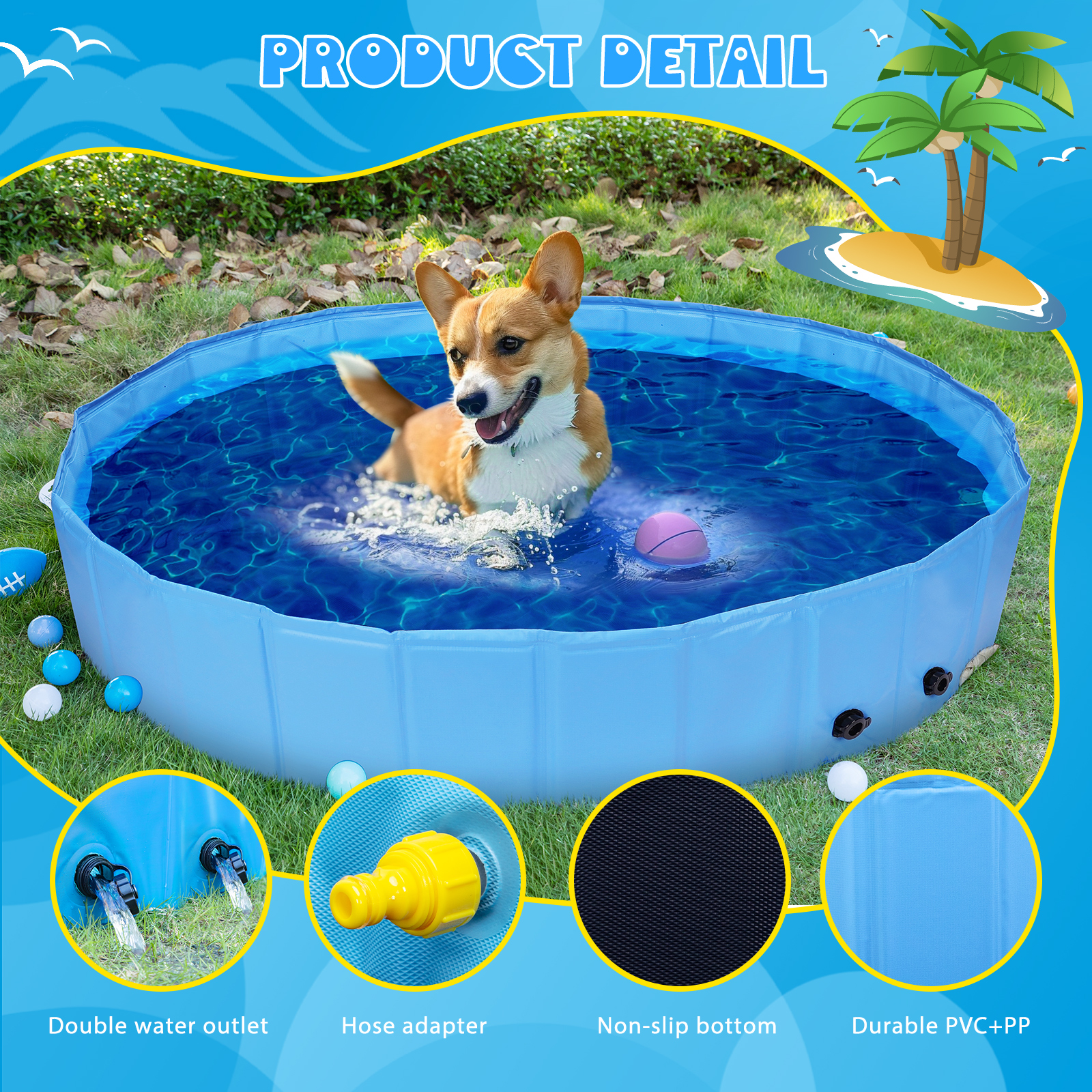 Banheiras para cães Nobleza Swimming Pool com aspersor