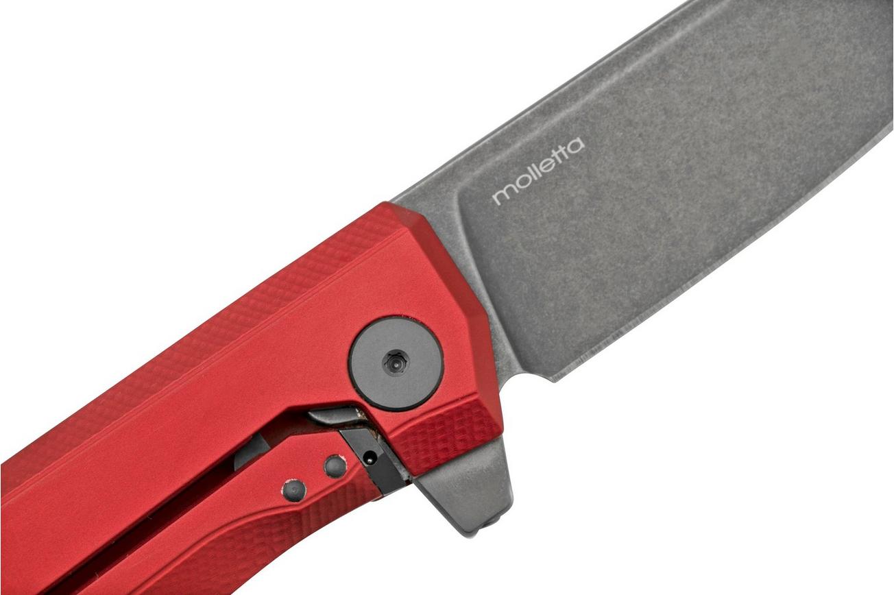 LionSteel Myto MT01A RB Red Aluminium, Black zakmes, Molletta design