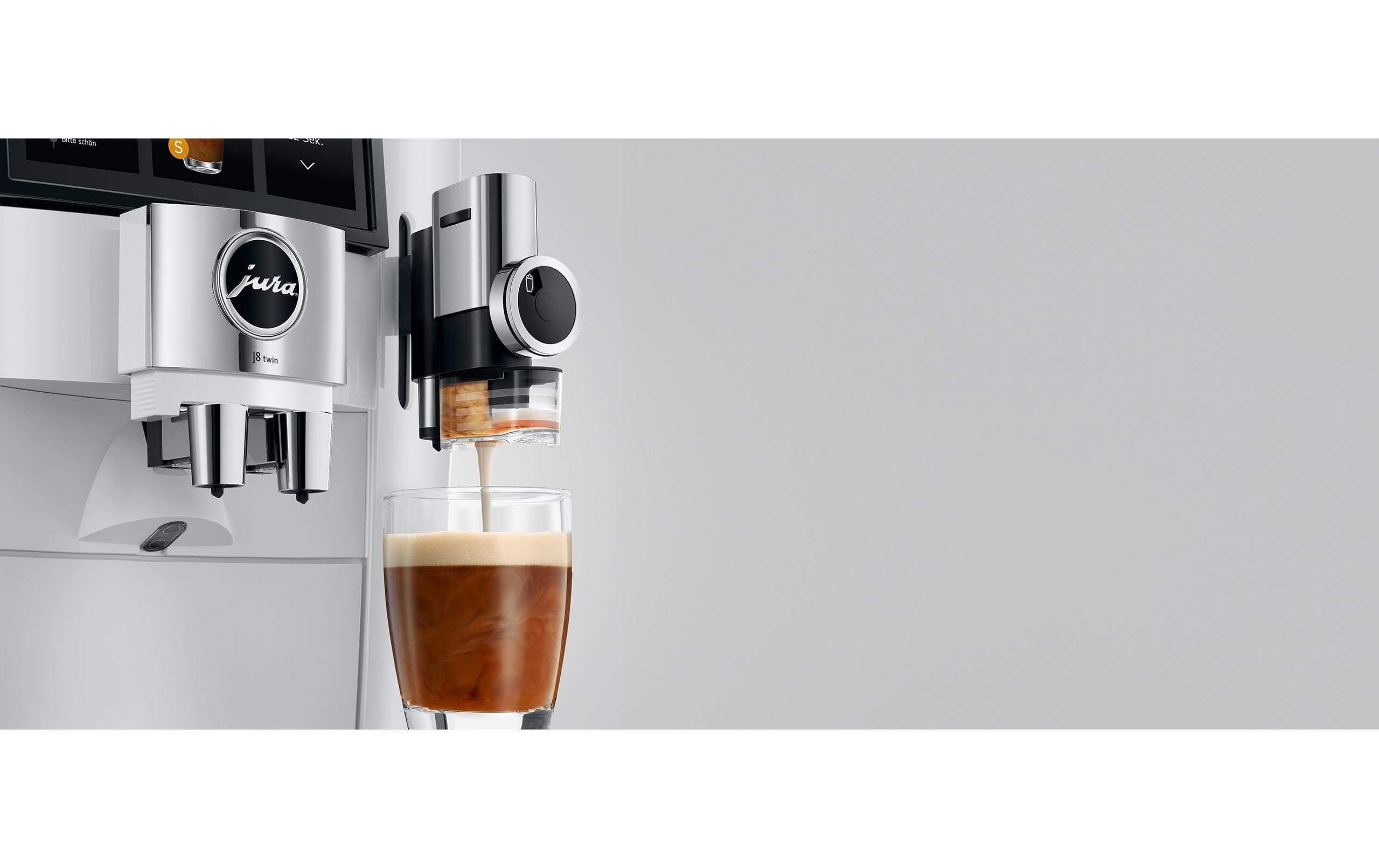 Kaffeevollautomat J8 twin Diamond White (SA)<br>Zweitassen-Vollautomat für 31 verschiedene Kaffee- und Milchgetränke