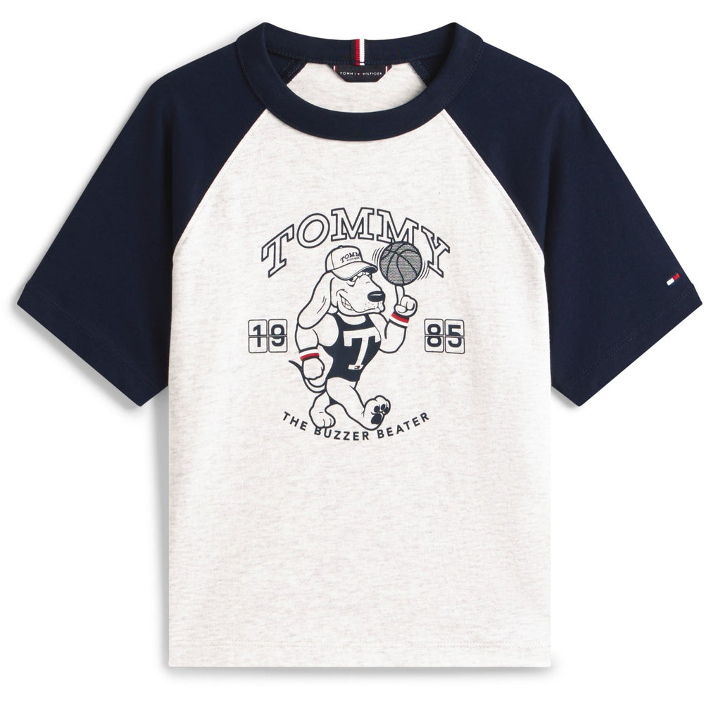 Køb Tommy Hilfiger Light Grey Heather Lb Sports Graphic T-Shirt