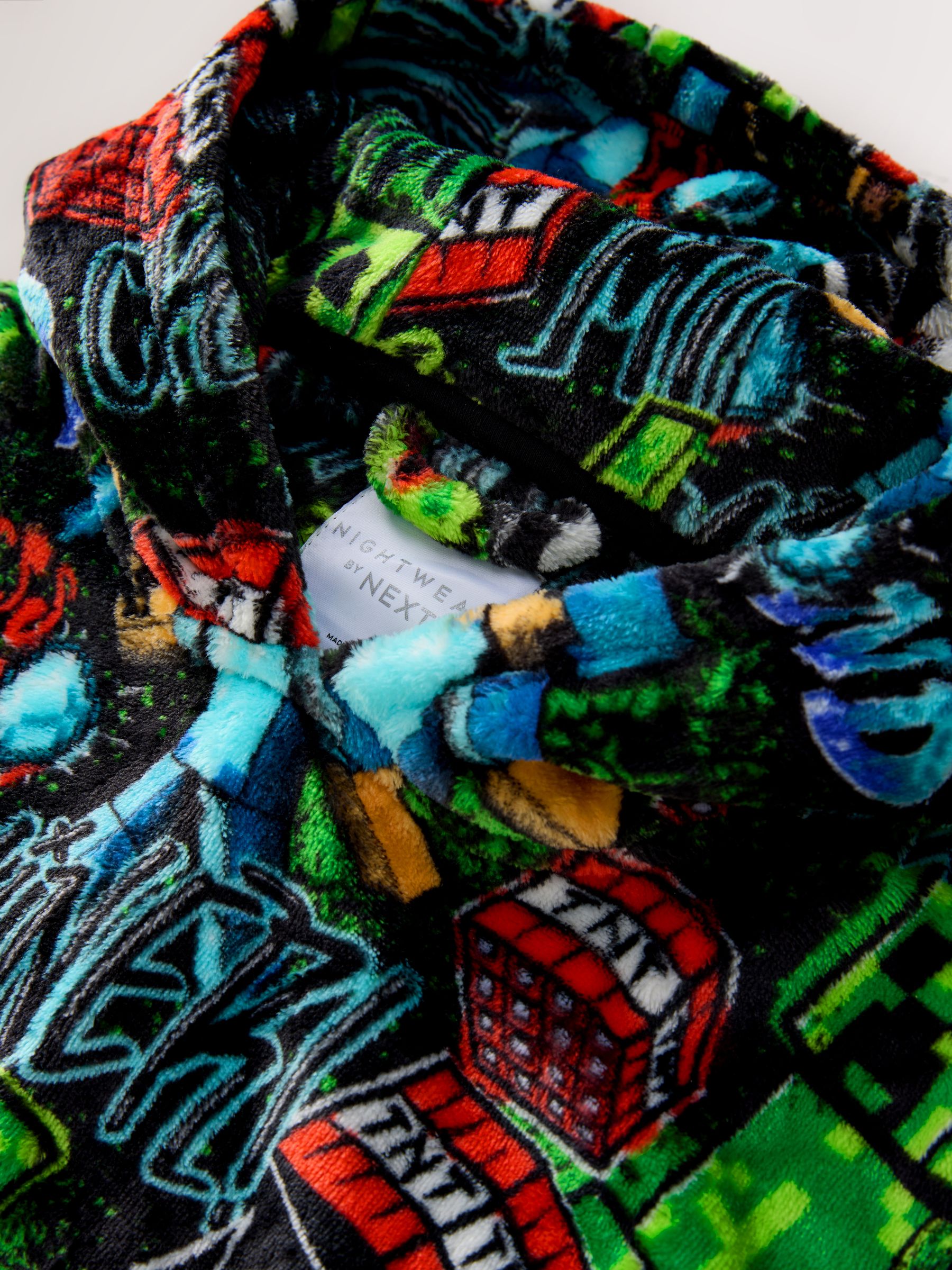 Zwart Minecraft - Fleece Blanket Hoodie (5-16yrs)