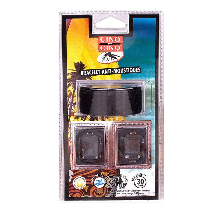 Kit Technislap bracelet anti-moustiques noir