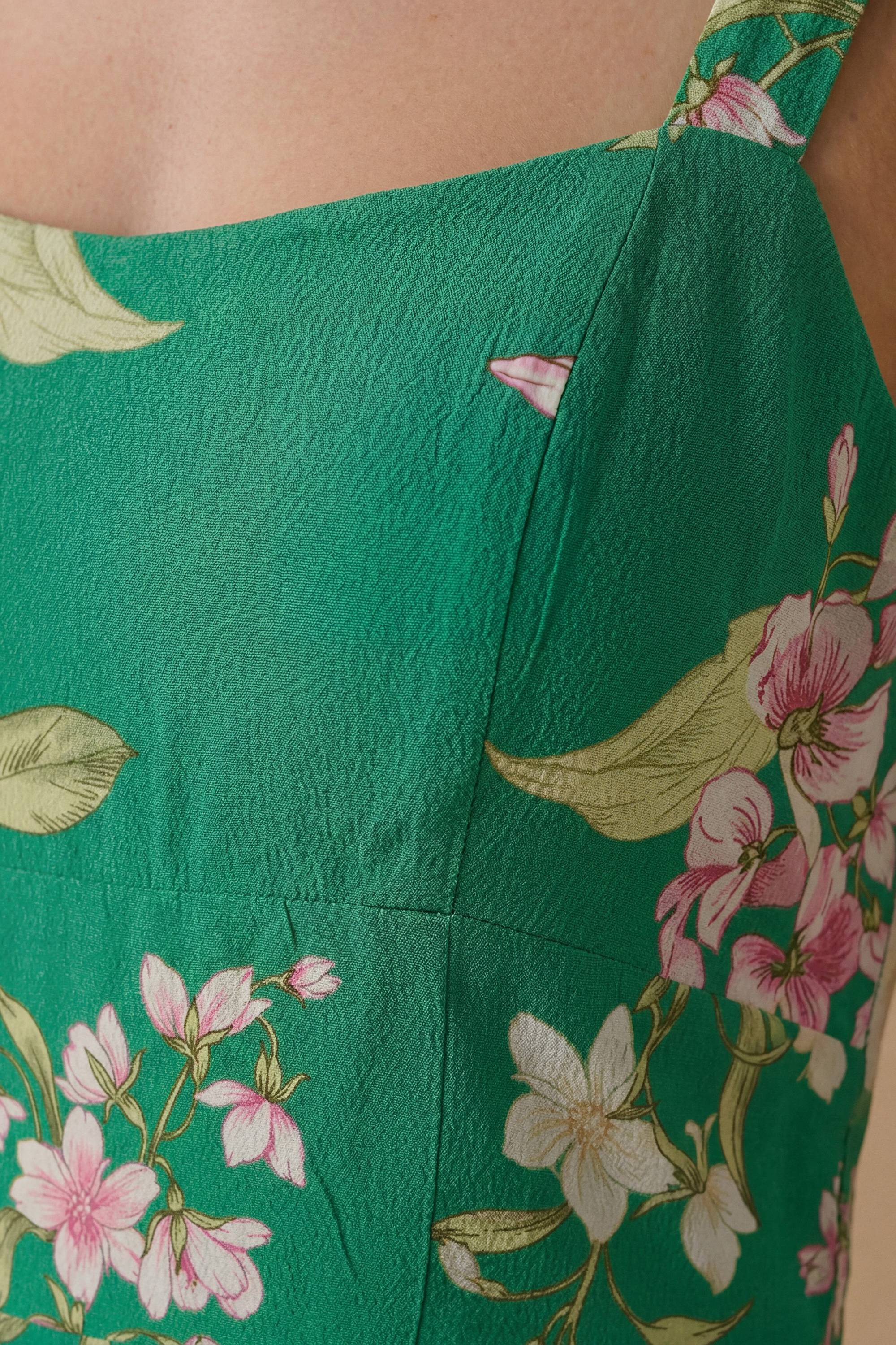 Oasis Robe Mi-longue En Viscose Imprimée À Bustier