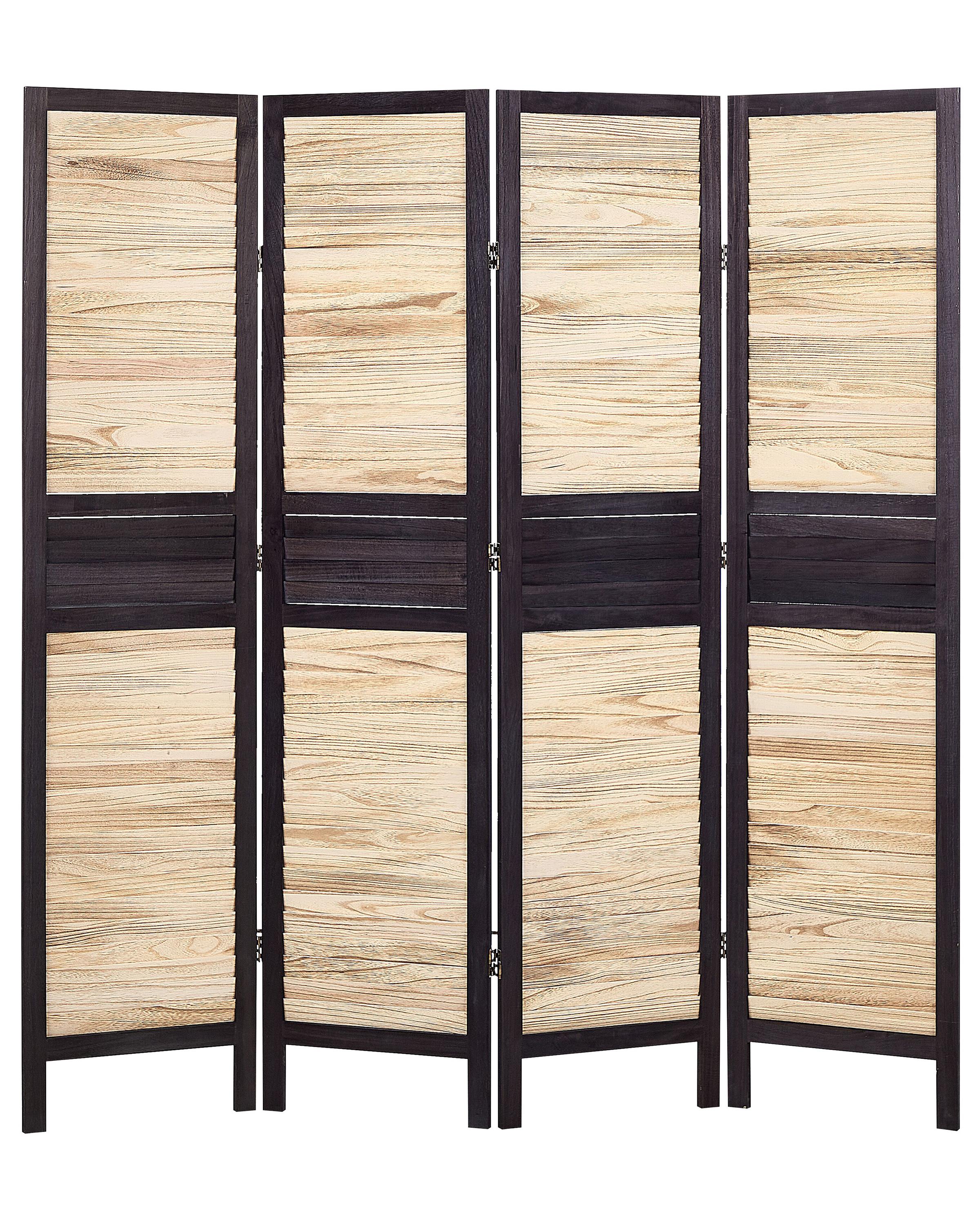 Roomdivider met 4 panelen BRENNERBAD Bruin/zwart 164 cm 170 cm