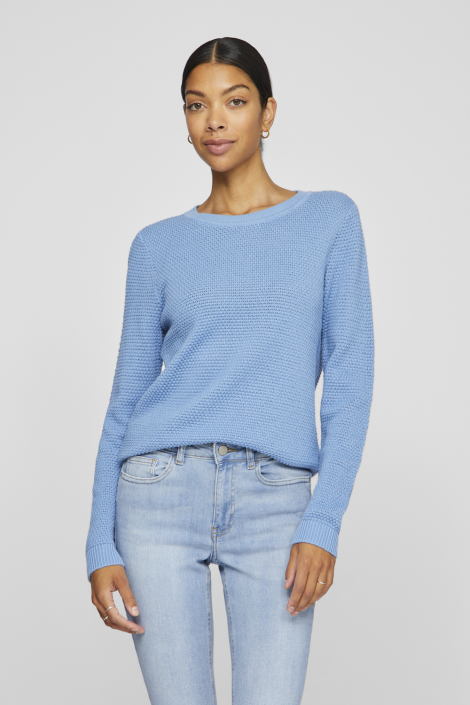 Vila blauwe dames trui