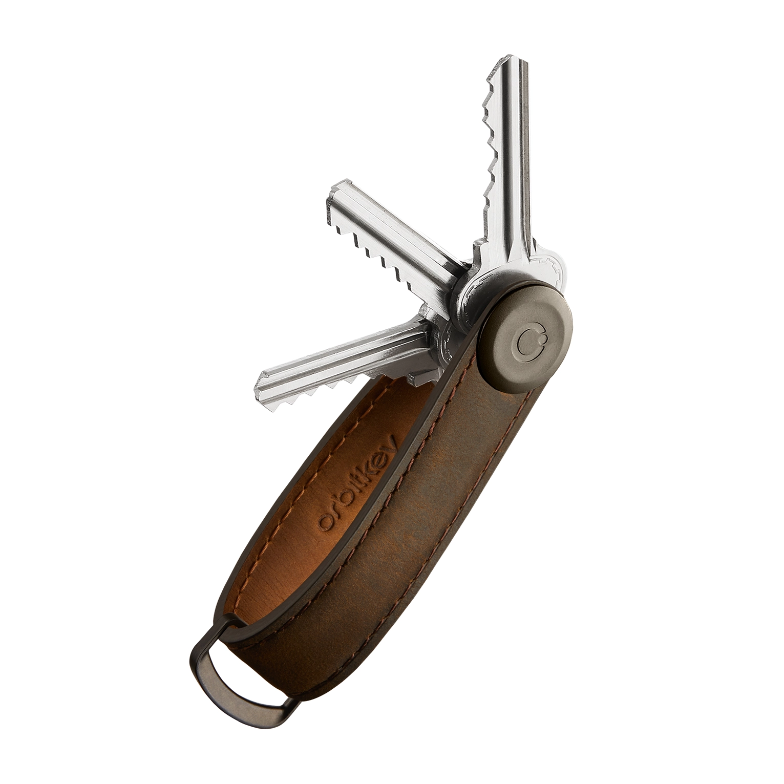 Bruine leren Orbitkey sleutelhanger