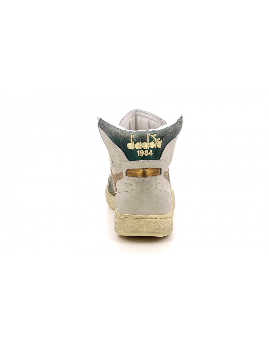 diadora heritage Sneakers Femme Mi Metal Blanc/Vert/Marron