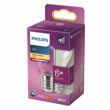 Philips LED kogel E27 15W filament helder niet dimbaar