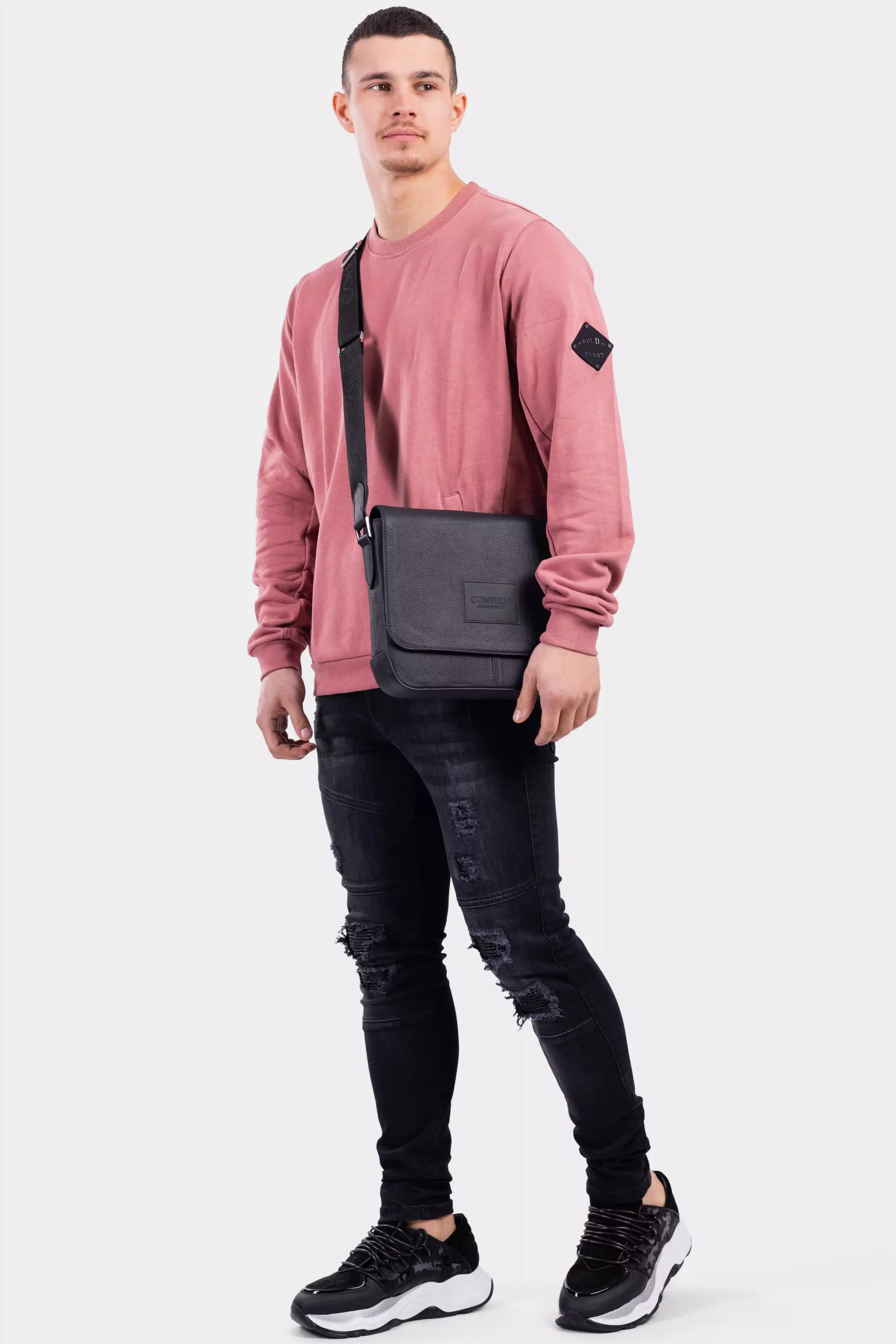 In Gold We Trust The Heart Sweater Heren Roze