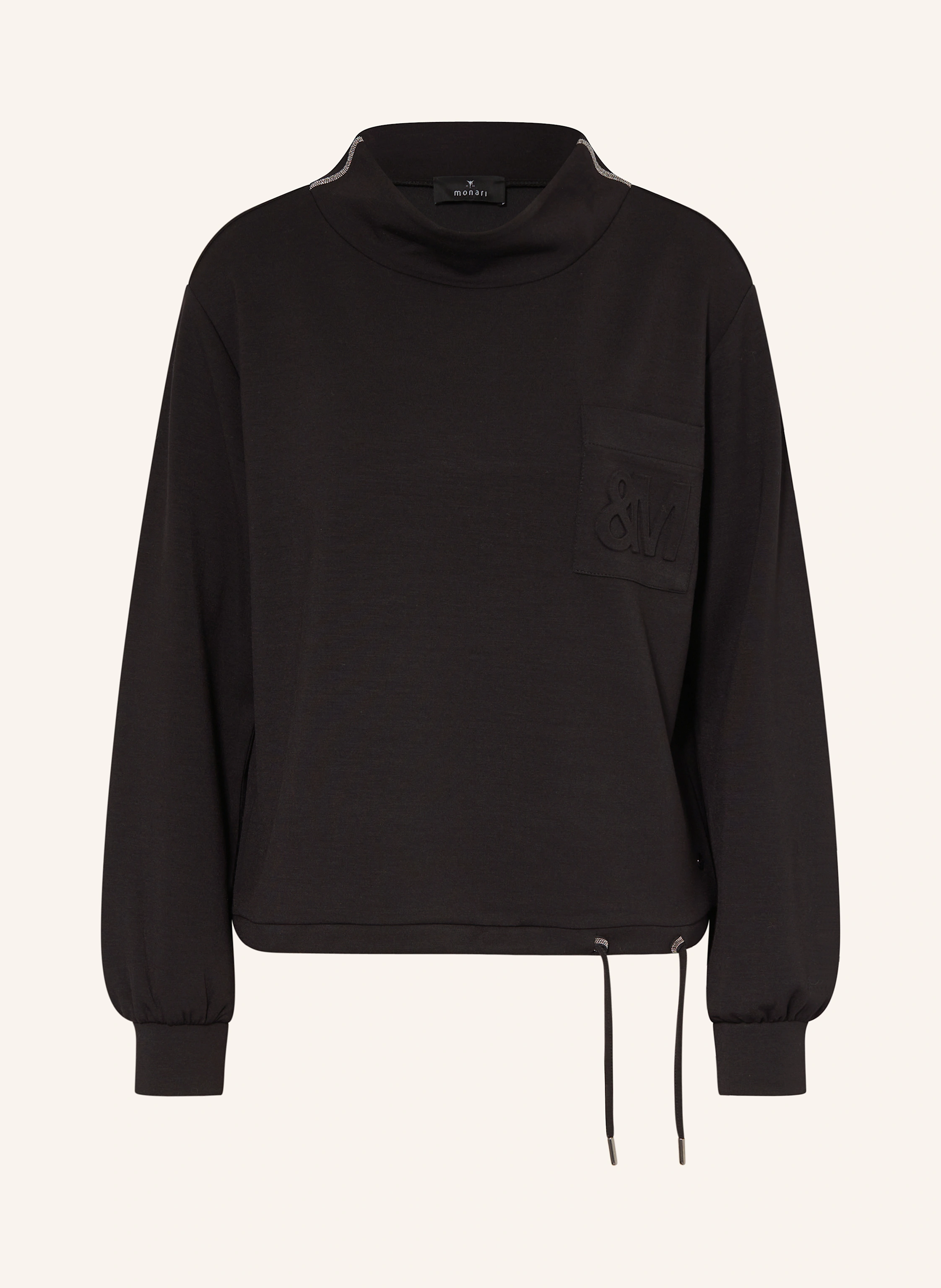 monari Sweatshirt mit Schmuckperlen