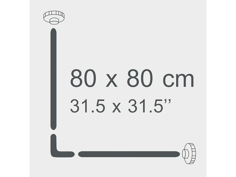 MSV Duschvorhangstange 3-teilig 80 x 2.5 cm, Weiss Modulare Duschvorhangstange aus Aluminium