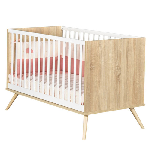 Chambre DUO Lit 140x70 + Commode Rose SEVENTIES - SAUTHON