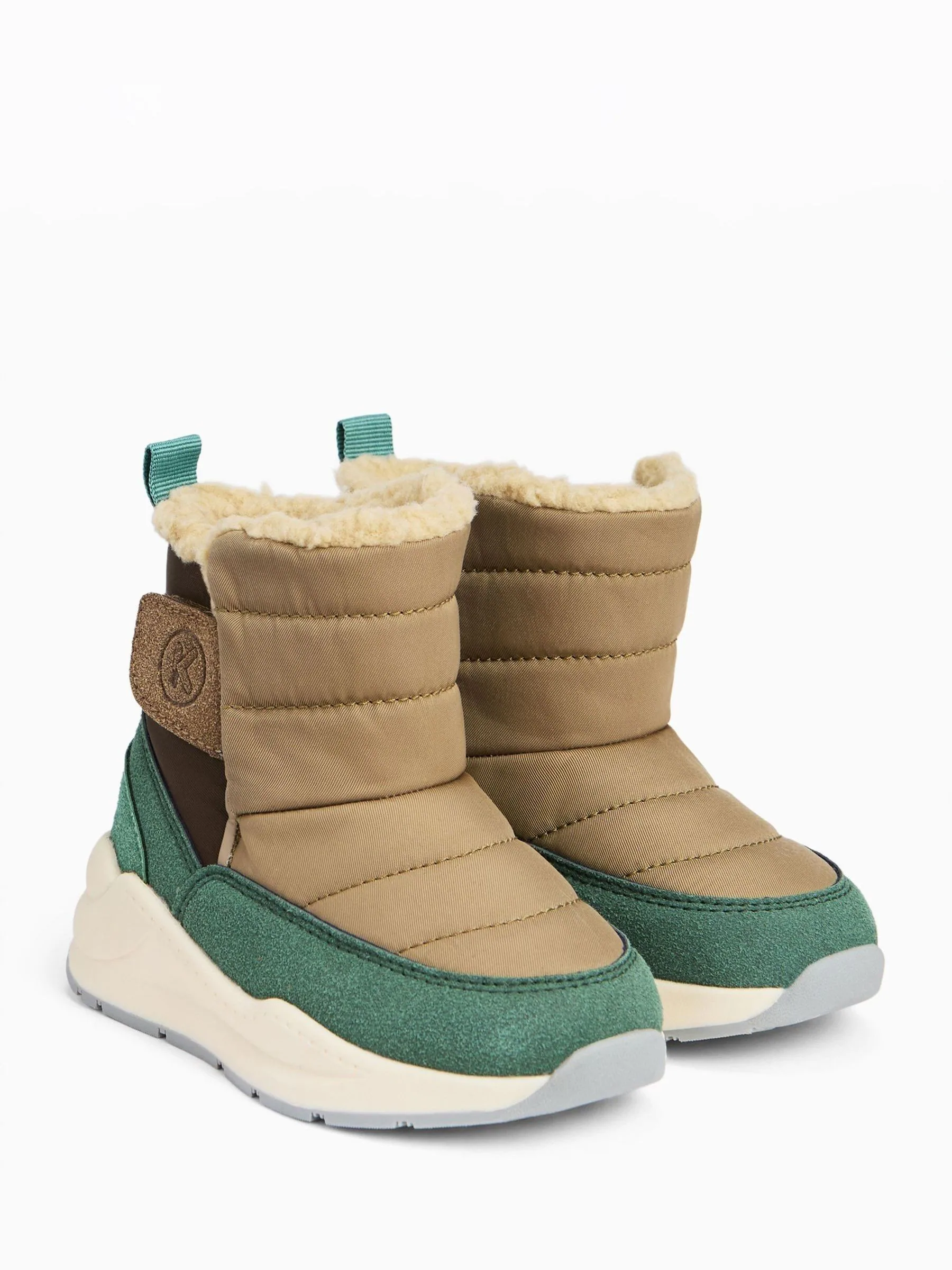 Groen - KIDLY by MORI Quilted Snow Boots