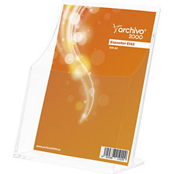Archivo 2000 Présentoir de table incliné - Format A5 - Transparent (lot de 3)